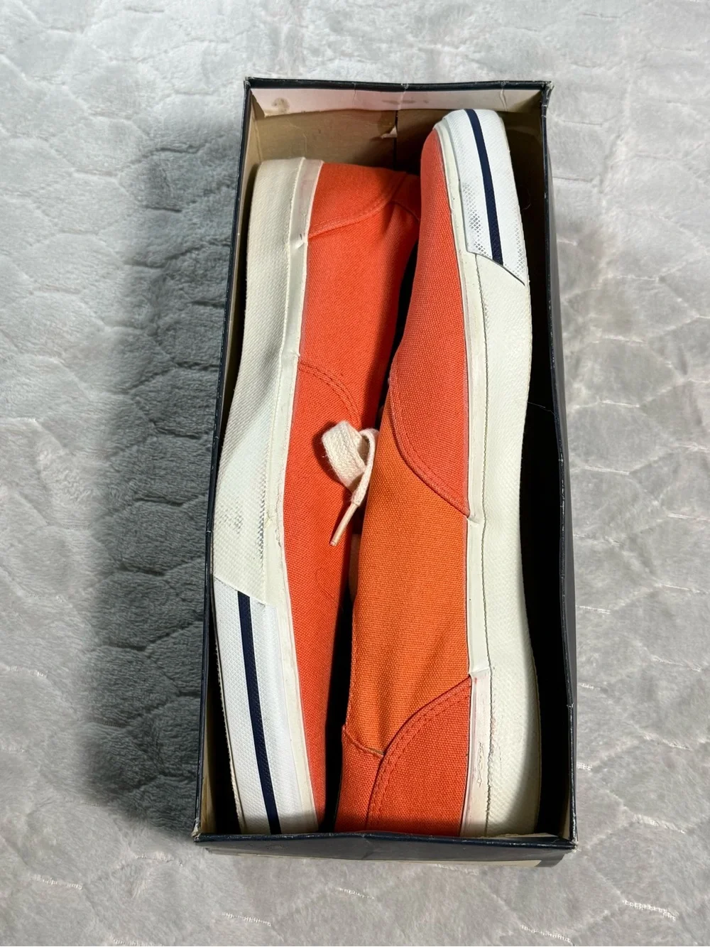 Vintage Polo Ralph Lauren World Class Orange Canvas Sneakers 12D‎ Korea